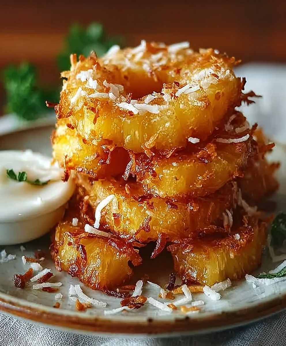 Fried Pineapple Coconut Crust