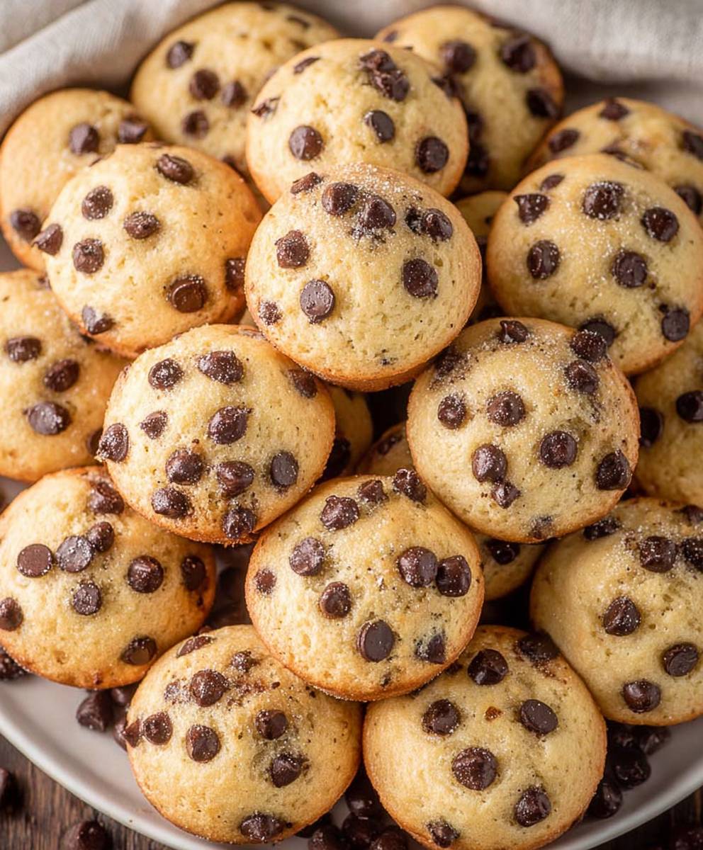 Mini chocolate chip muffins