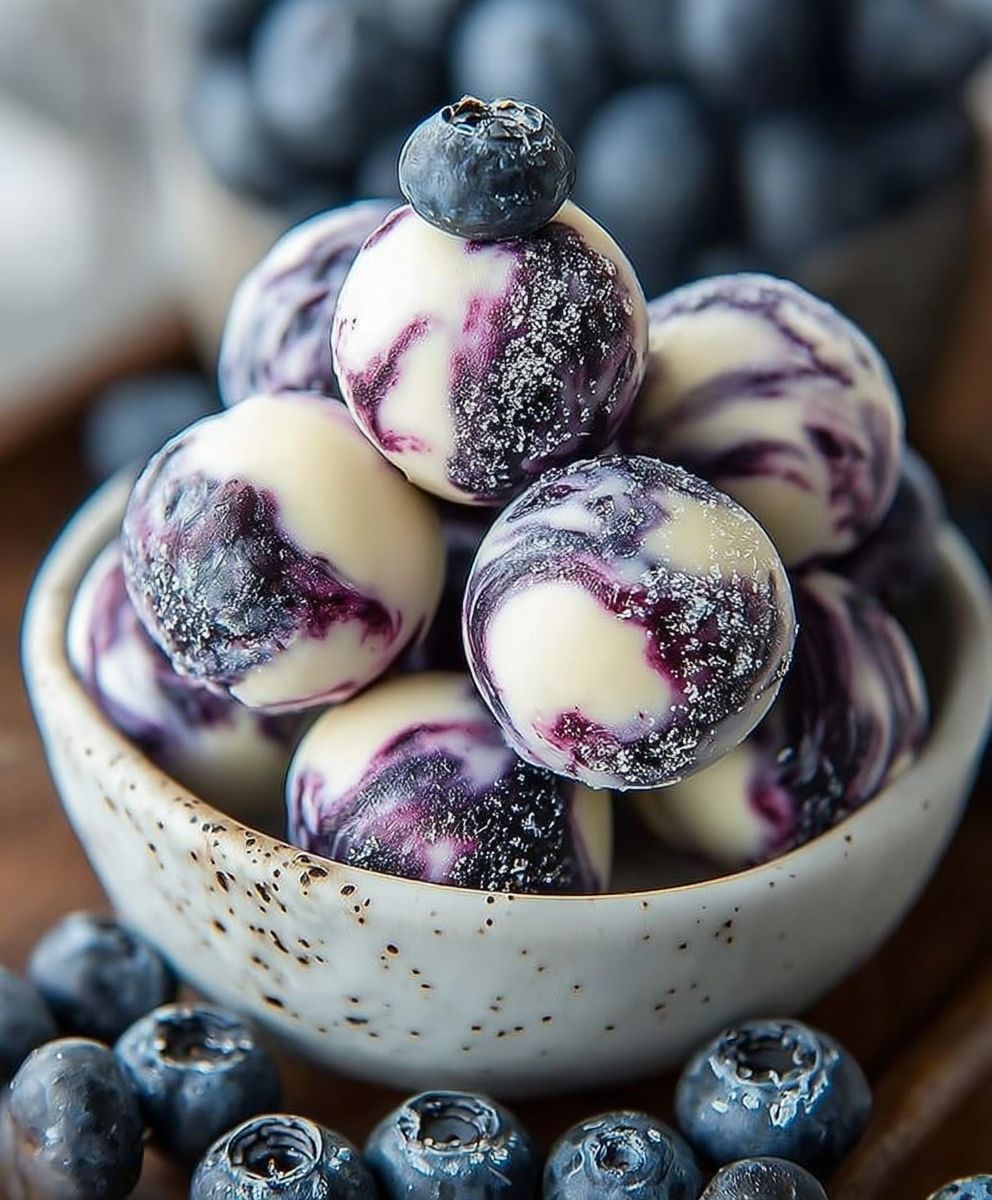 Blueberry Swirl Yogurt Bites
