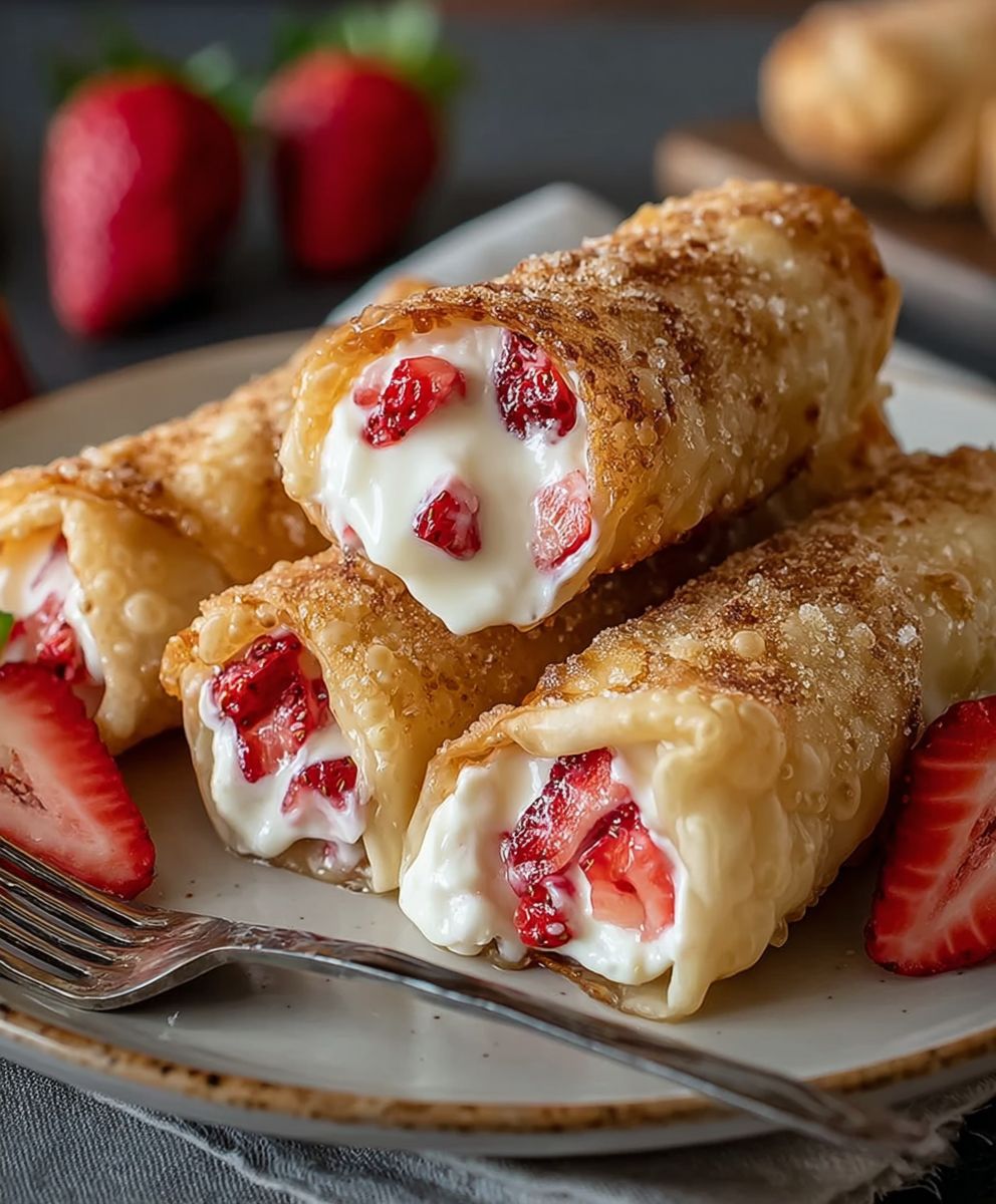 Strawberry Cheesecake Eggroll Bites