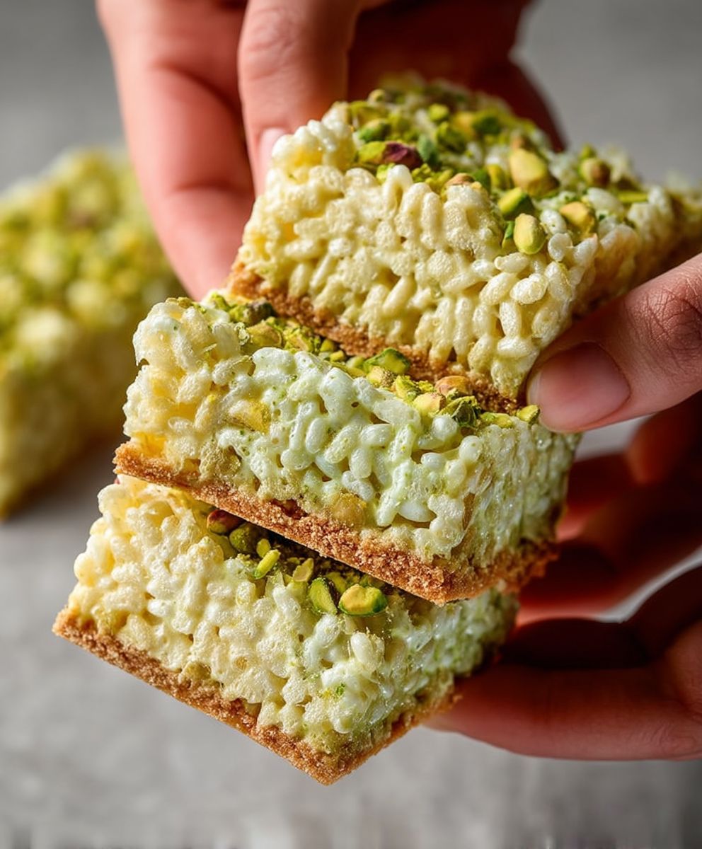 Pistachio Rice Krispie Treats
