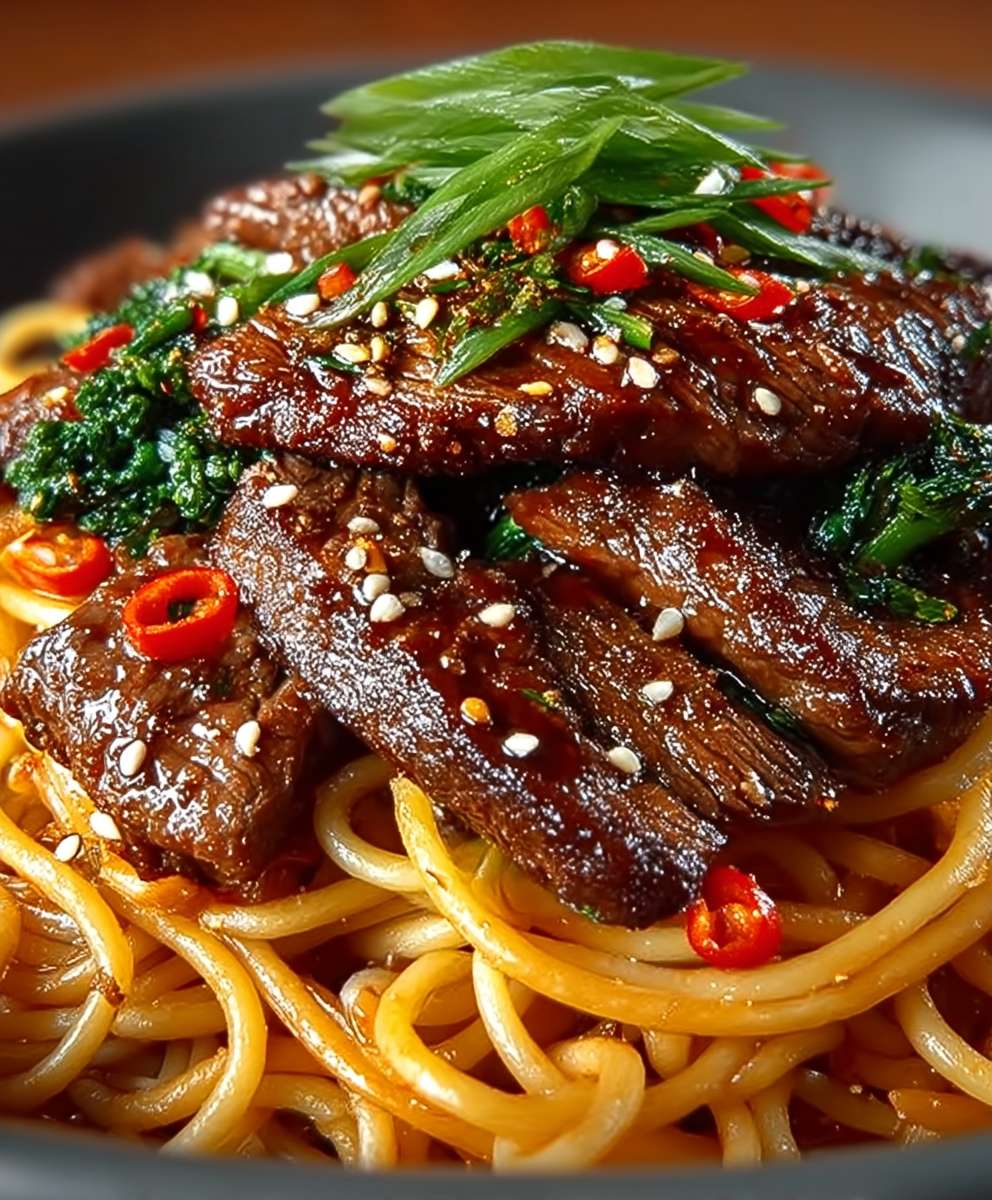 Garlic Steak Pasta