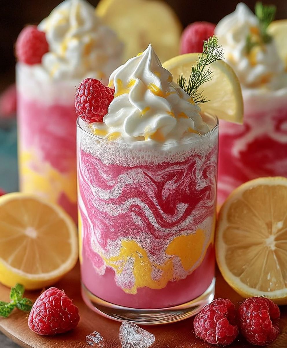 Whipped pink lemonade