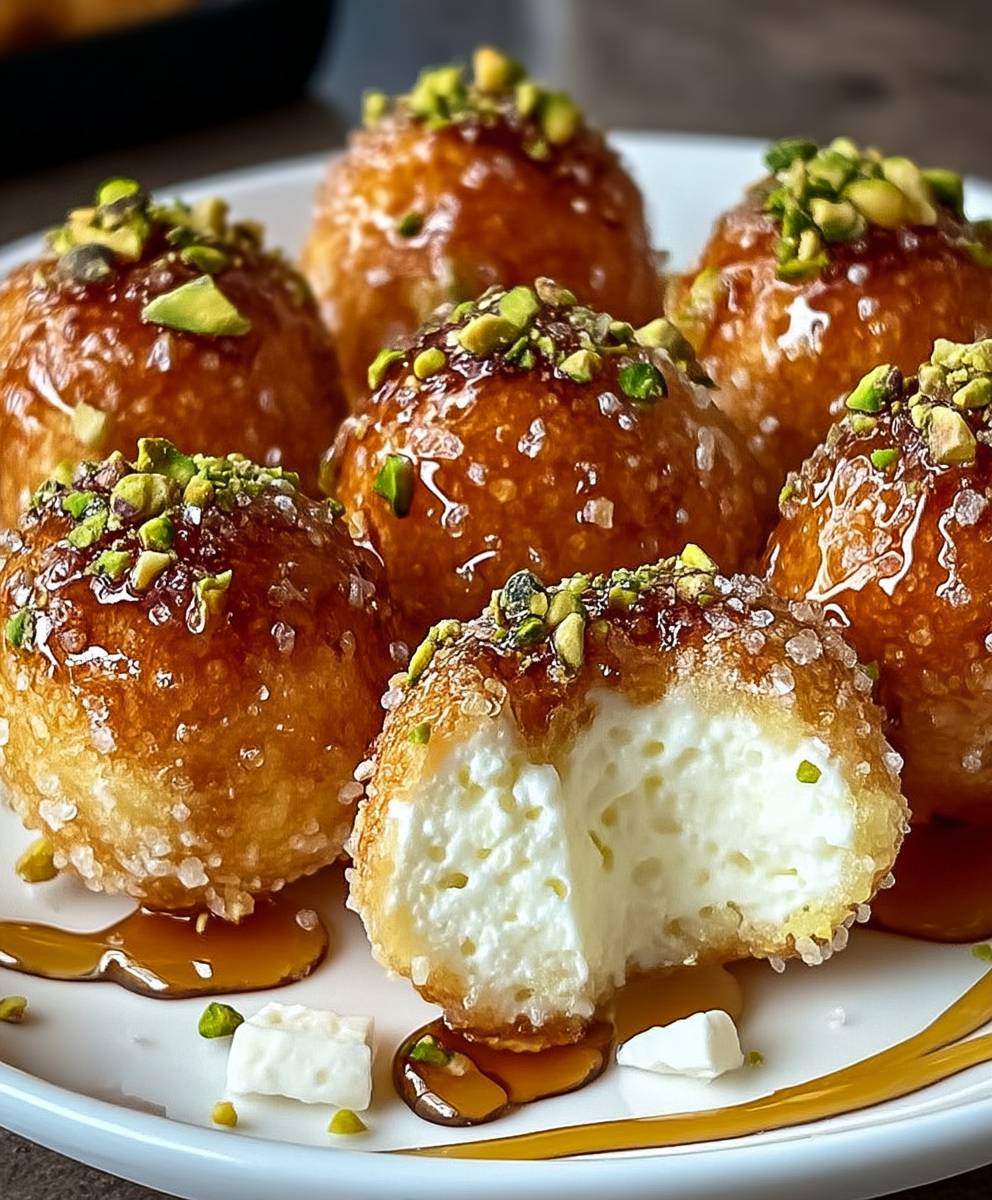 Ricotta pistachio honey bites
