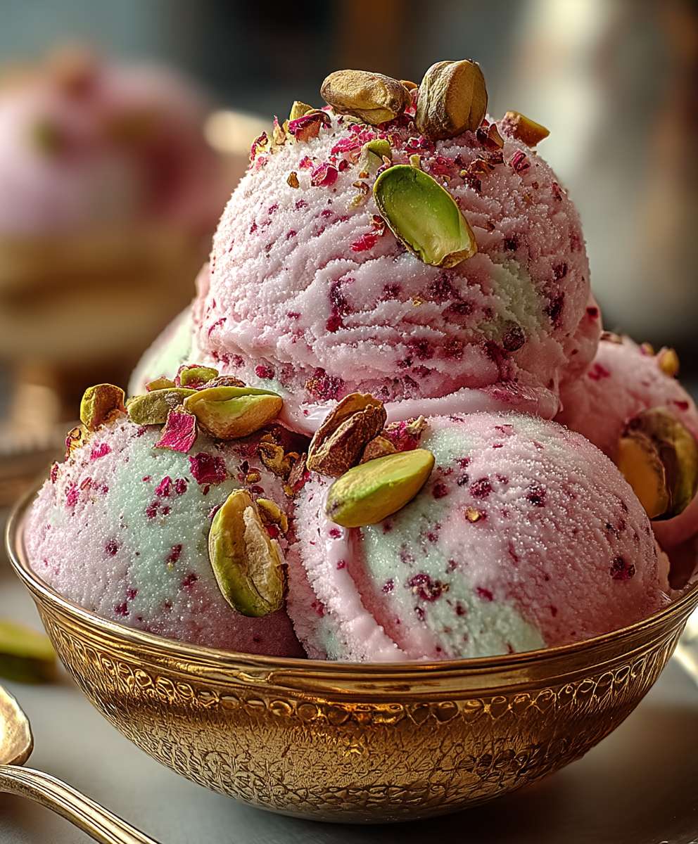 Rosewater Pistachio Gelato