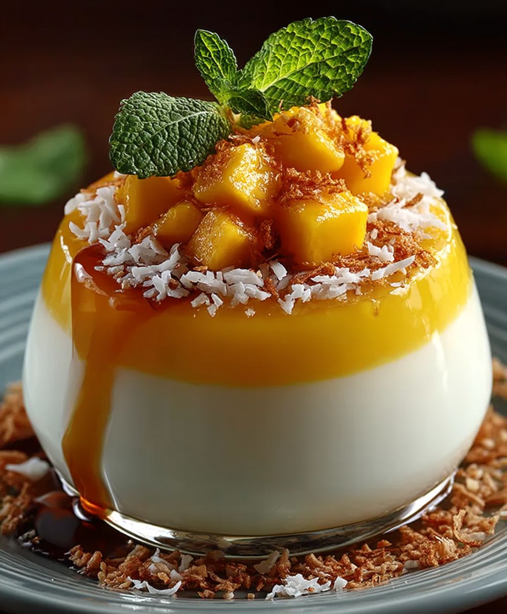Mango Coconut Panna Cotta