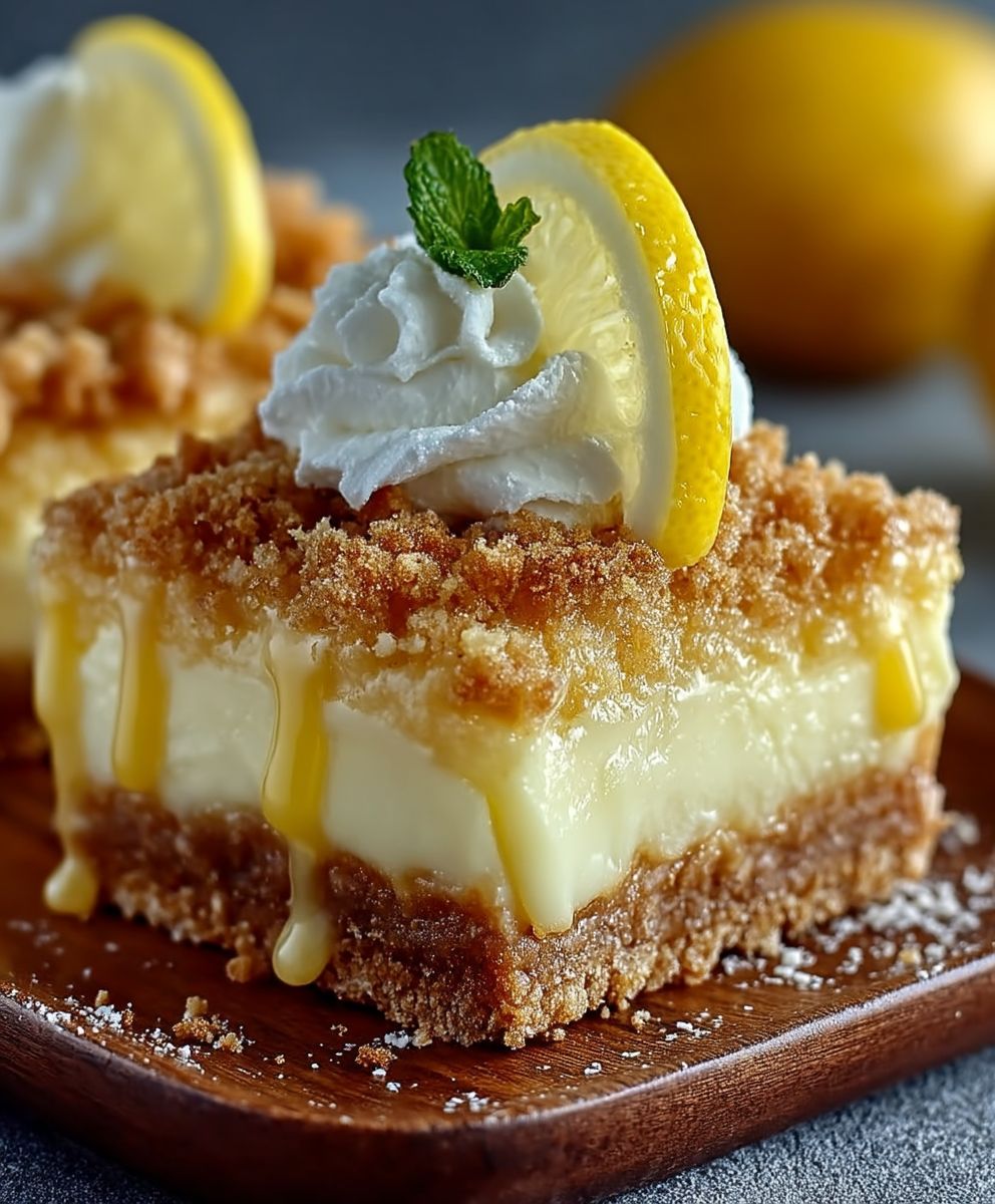 Lemon Cheesecake Crumb Bars