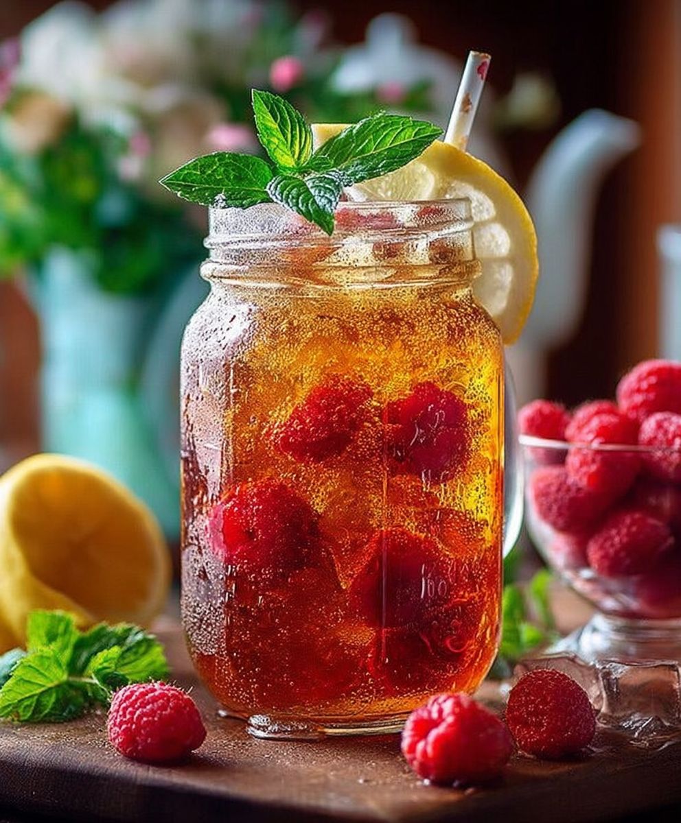 Earl Grey raspberry iced tea