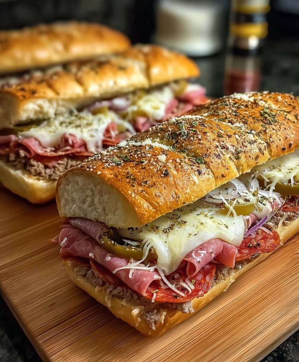 Baked Italian Sub Sandwiches