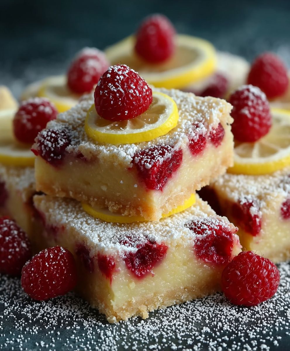 Raspberry lemon bars