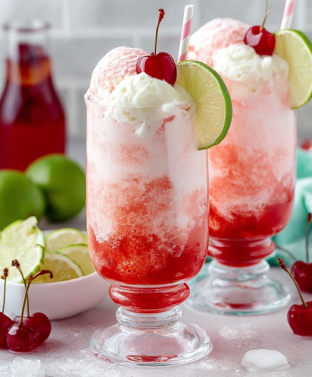 Shirley Temple ice cream float