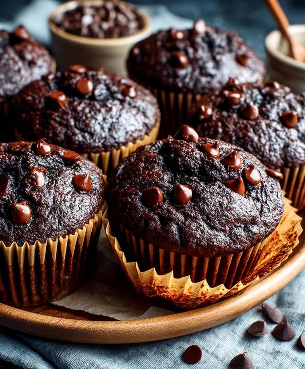 Healthy chocolate muffins