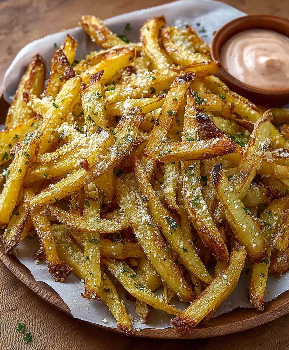 Air fryer garlic parmesan fries