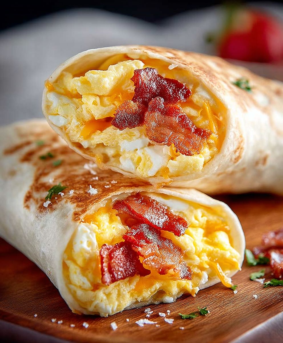 Bacon egg and cheese burrito