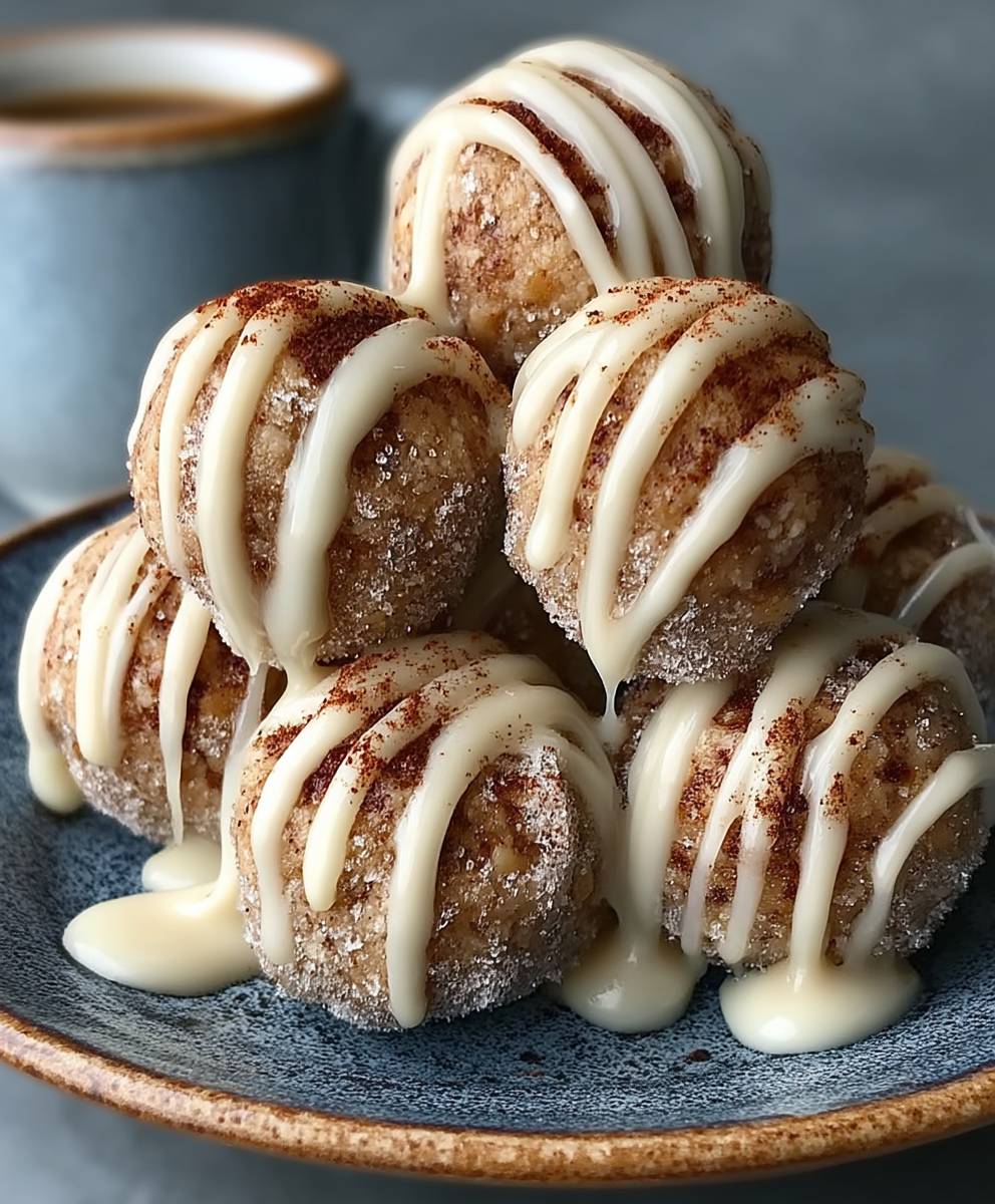 Cinnamon Roll Protein Bites