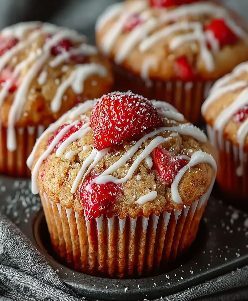 Strawberry Yogurt Muffins