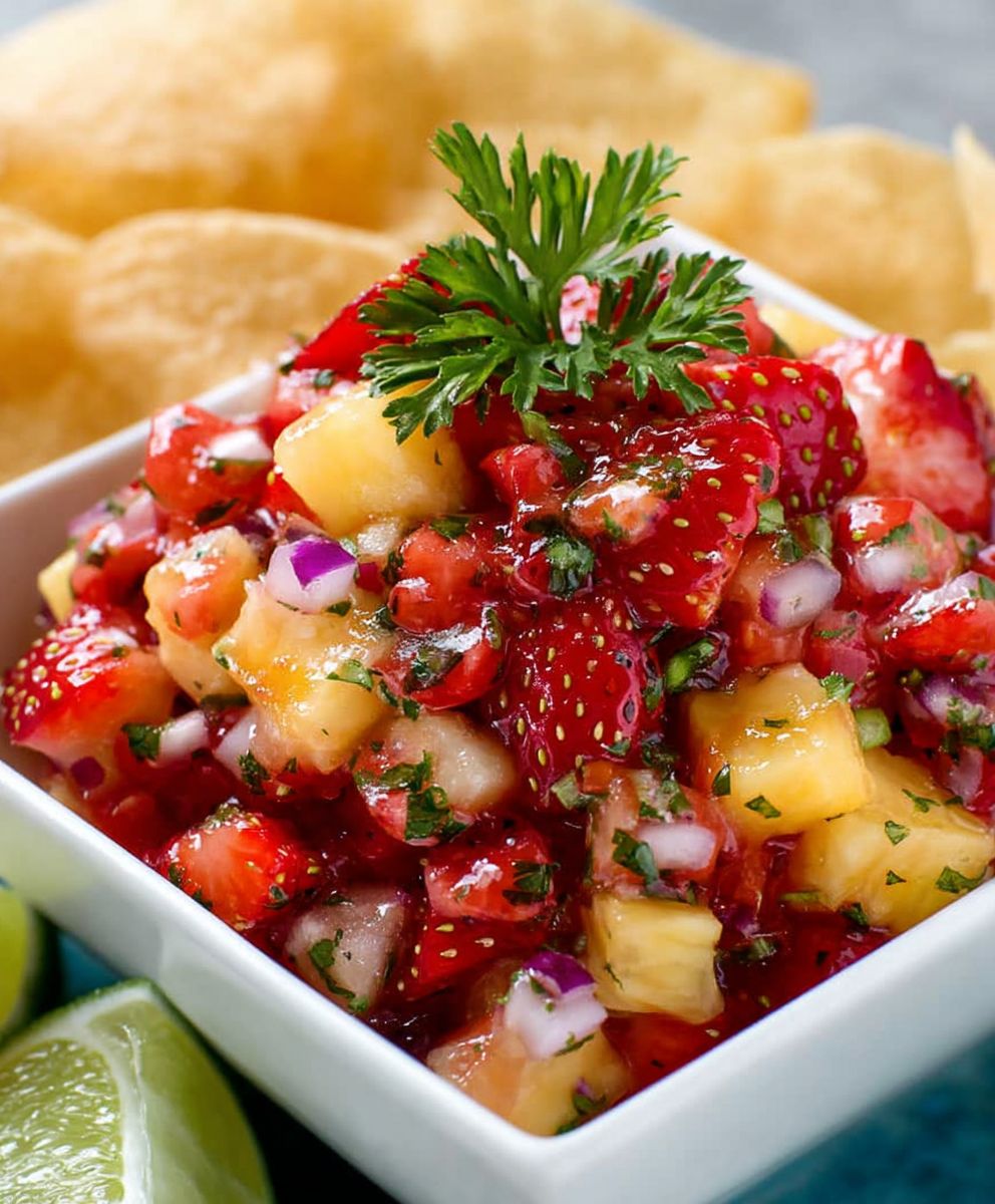Strawberry pineapple salsa