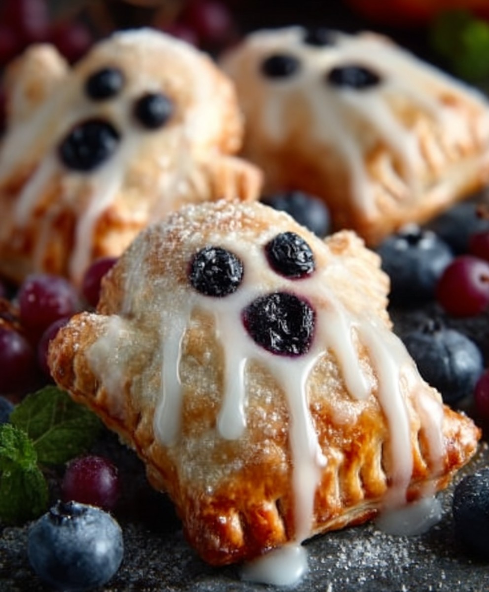 Vegan Blueberry Ghost Hand Pies
