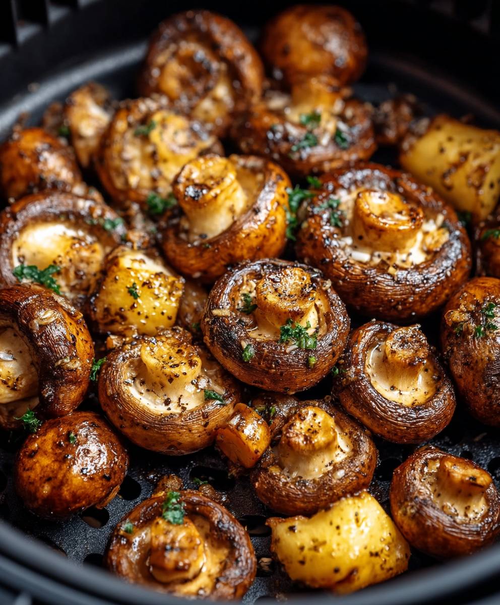 Air fryer crispy mushrooms