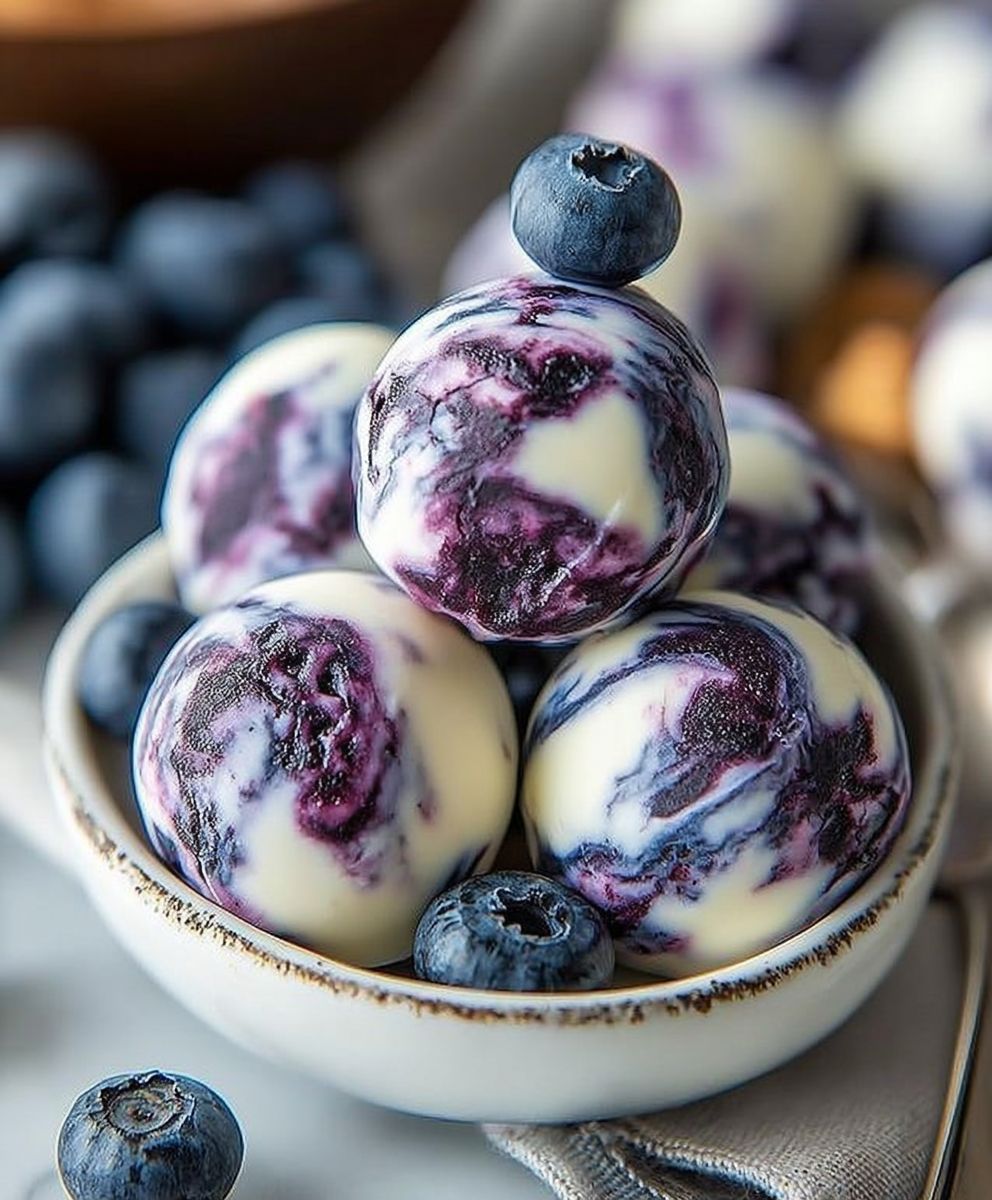 Blueberry Swirl Yogurt Bites