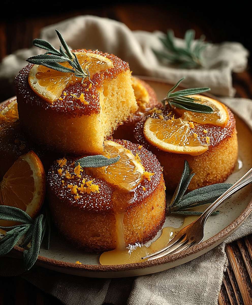 Orange ginger honey cakes