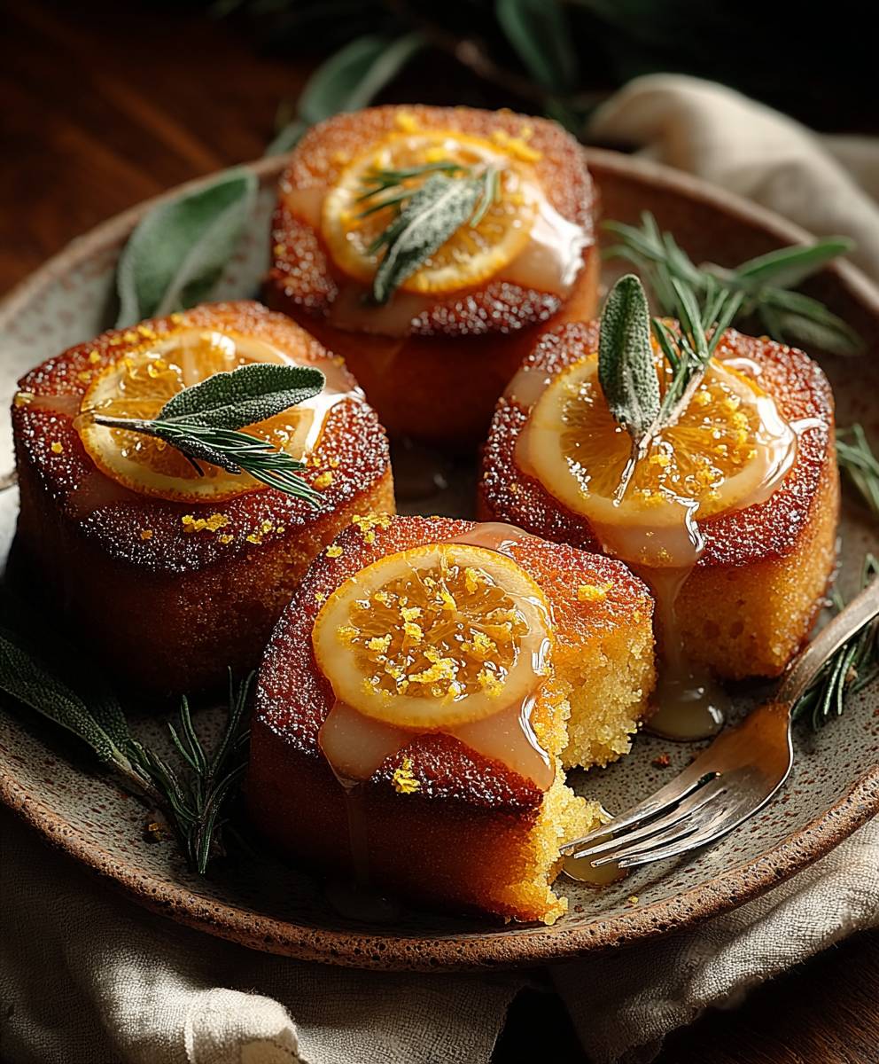 Orange ginger honey cakes