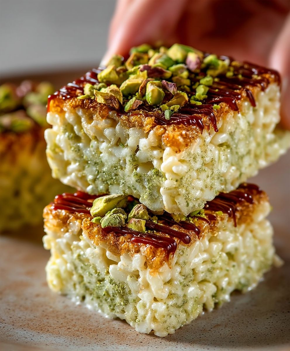 Pistachio Rice Krispie Treats