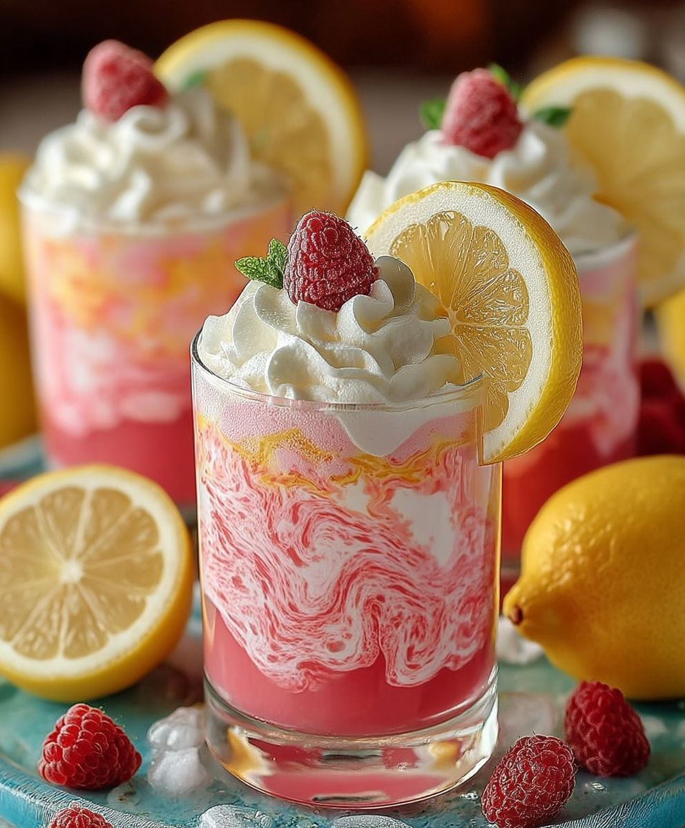 Whipped pink lemonade
