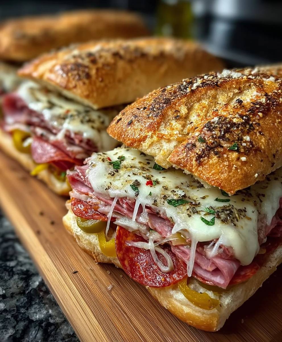Baked Italian Sub Sandwiches