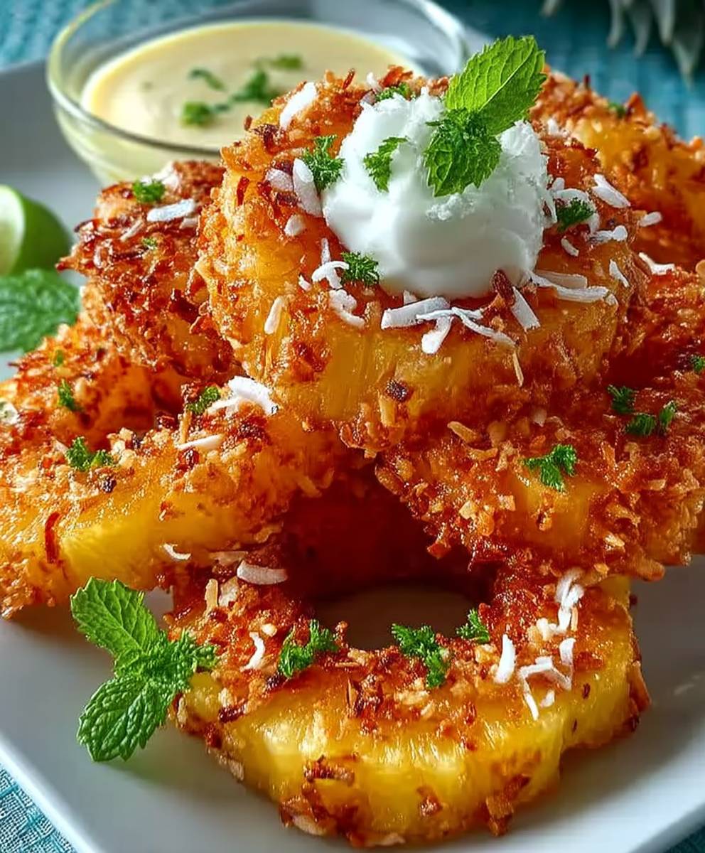 Fried Pineapple Coconut Crust