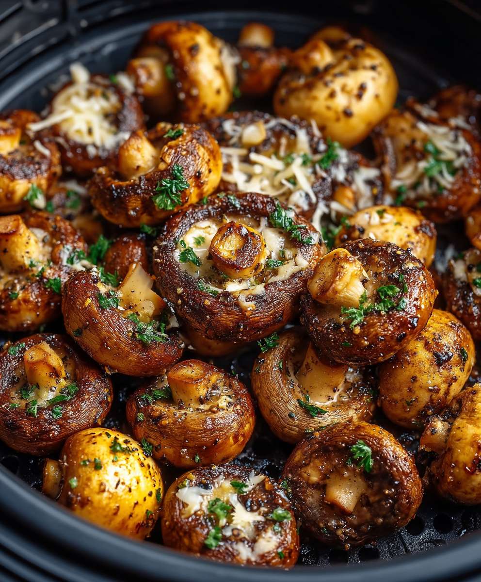 Air fryer crispy mushrooms