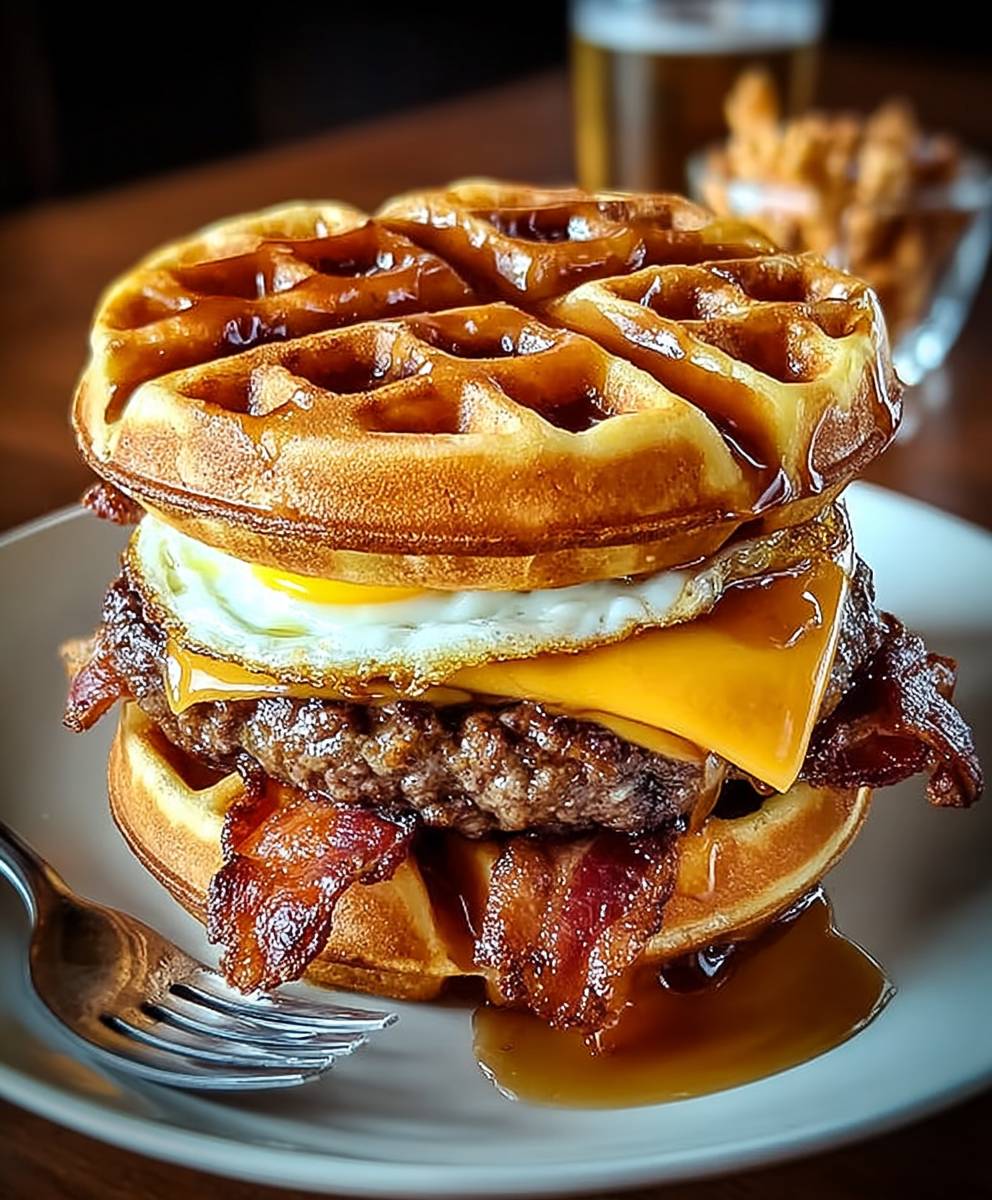 Maple Bacon Waffle Burger