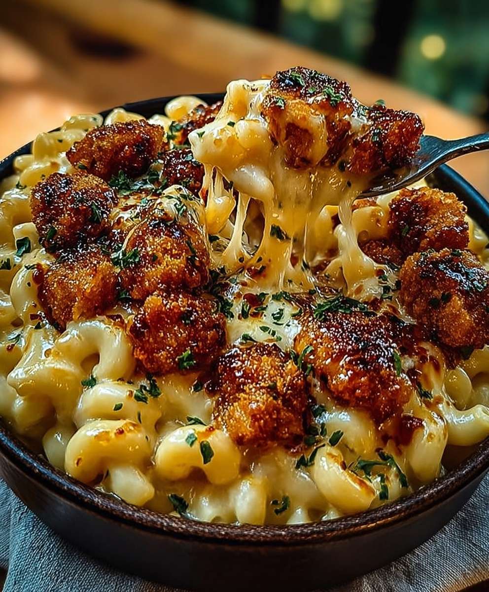 Honey Pepper Chicken Mac Cheese
