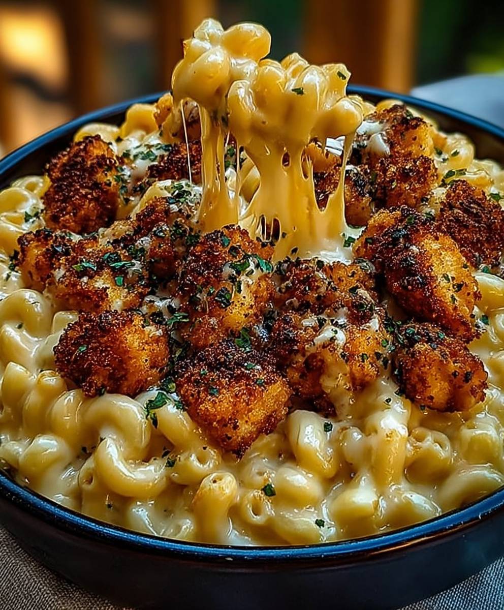 Honey Pepper Chicken Mac Cheese