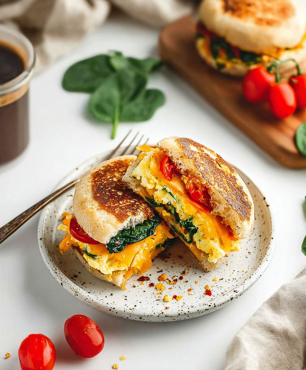 Healthy breakfast sandwich