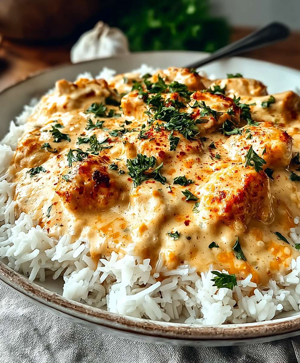 Creamy Smothered Chicken and Rice