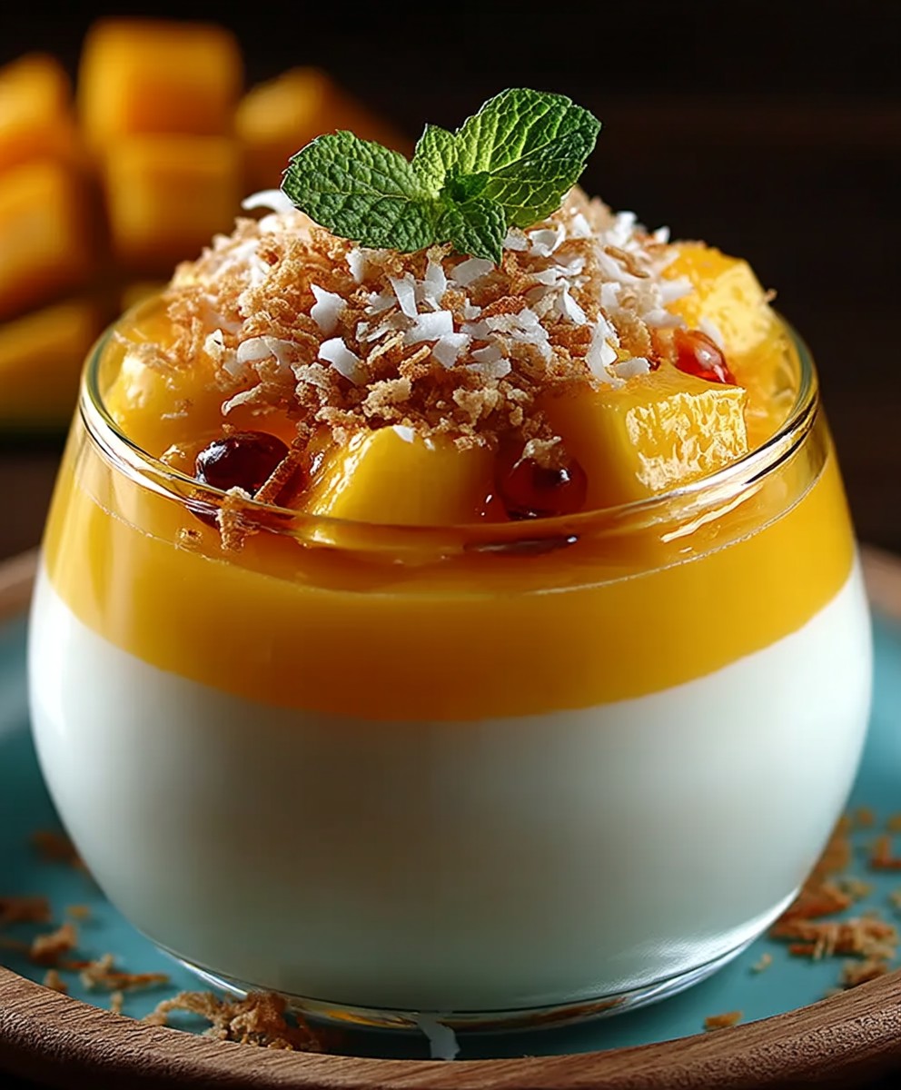 Mango Coconut Panna Cotta
