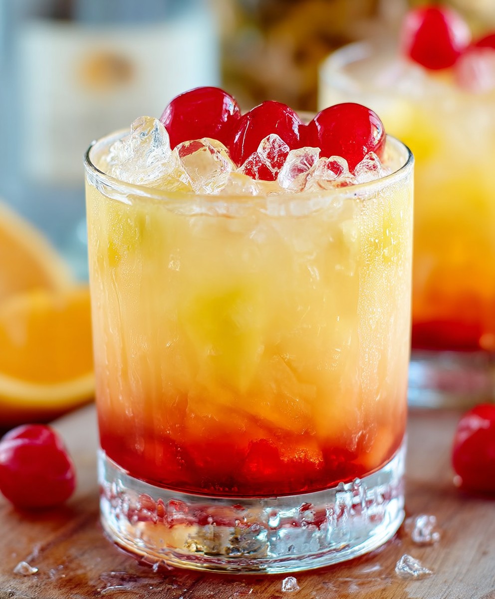 Malibu sunset cocktail