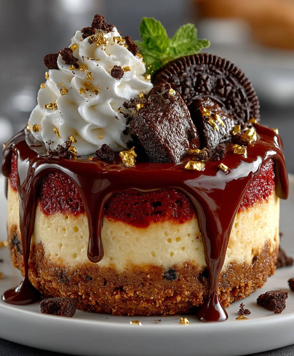 Red Velvet Oreo Cheesecake