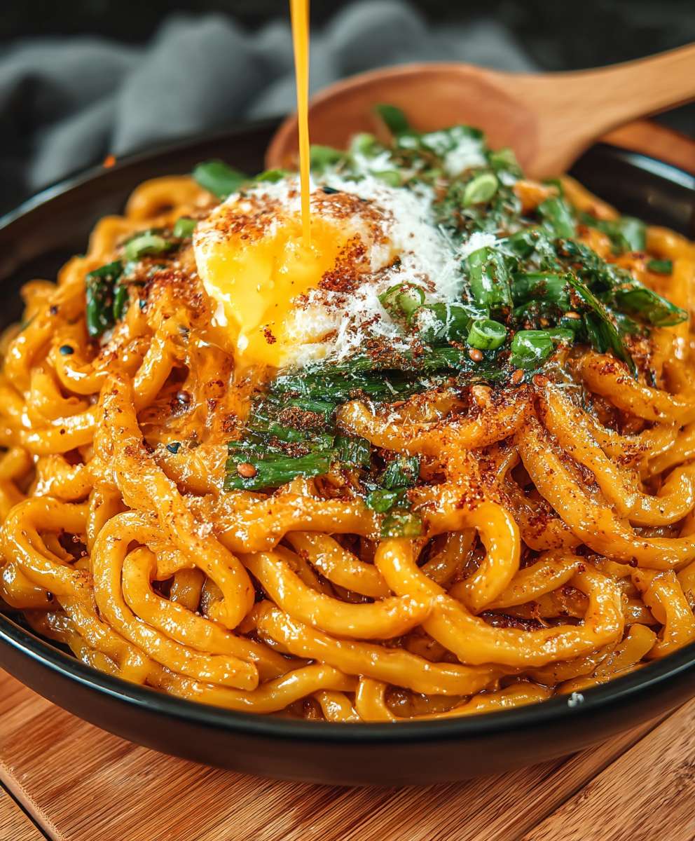 Creamy Gochujang Udon Noodles