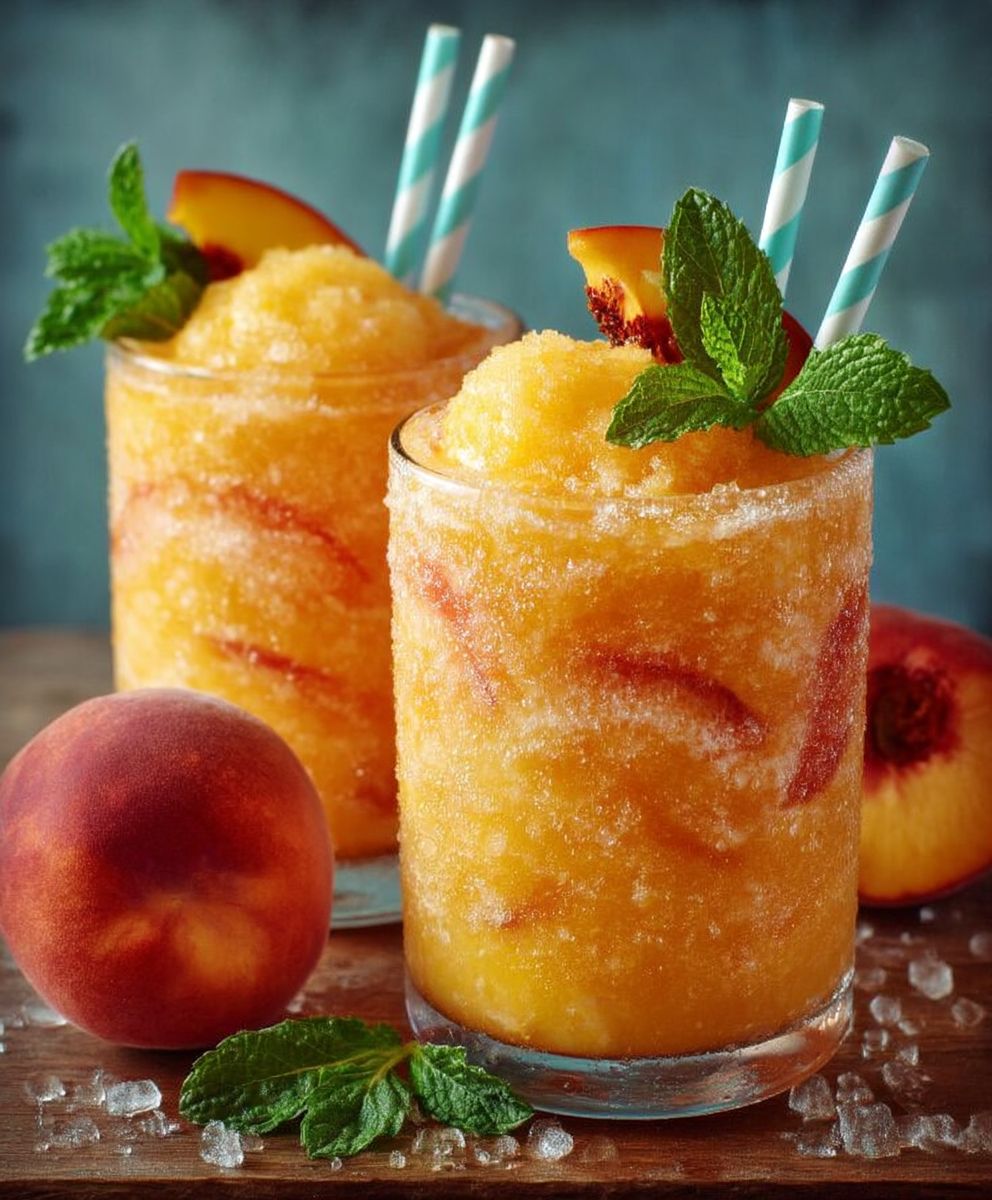 Peach Lemonade Slush