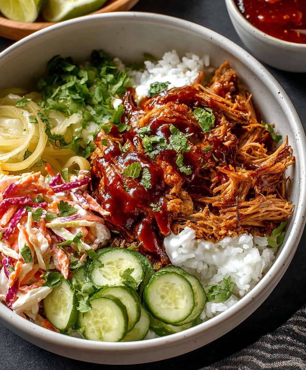 Slow Cooker Pulled Pork Bowls