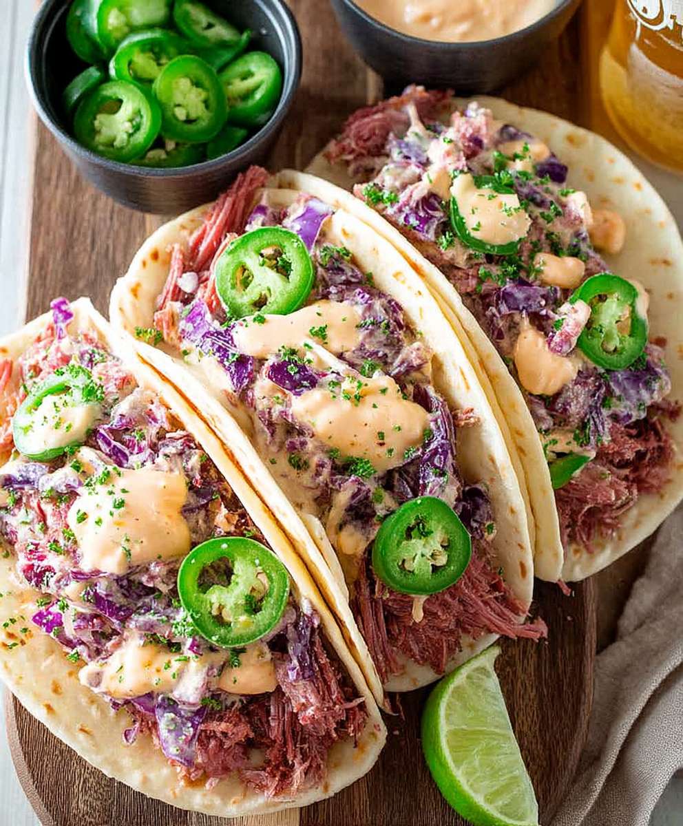 Corned beef tacos