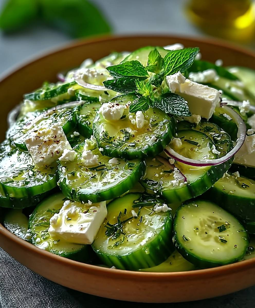 Cucumber feta salad