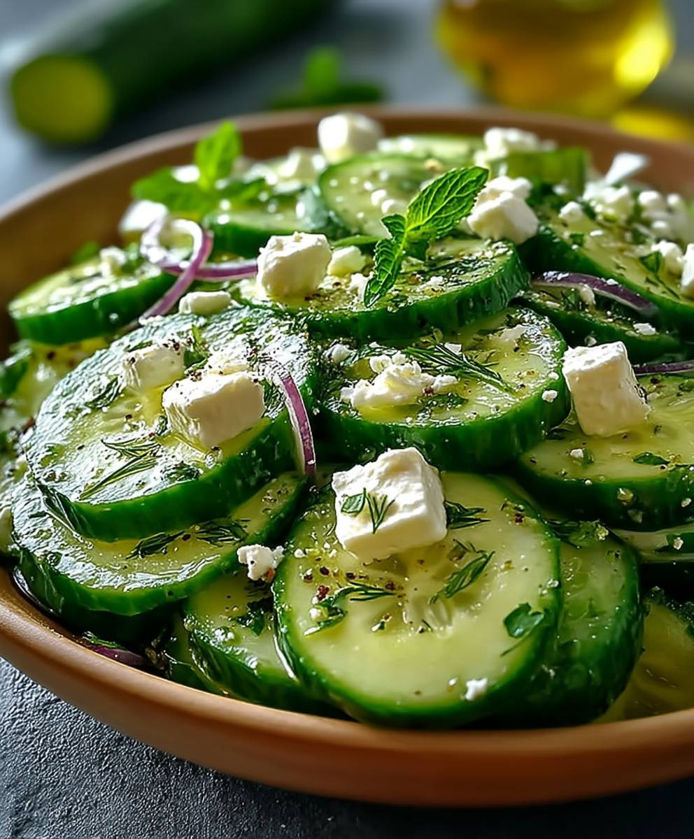 Cucumber feta salad