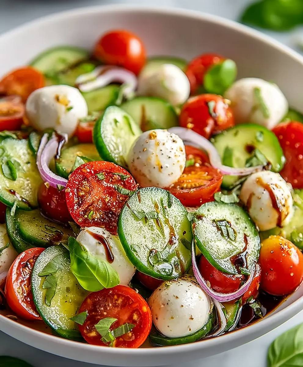 Cucumber Caprese Salad