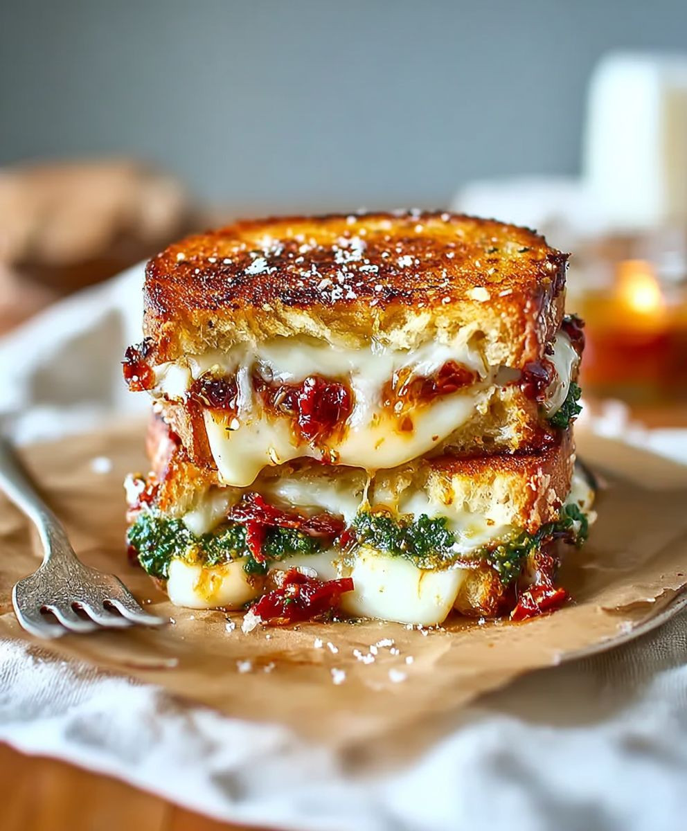Bacon pesto grilled cheese