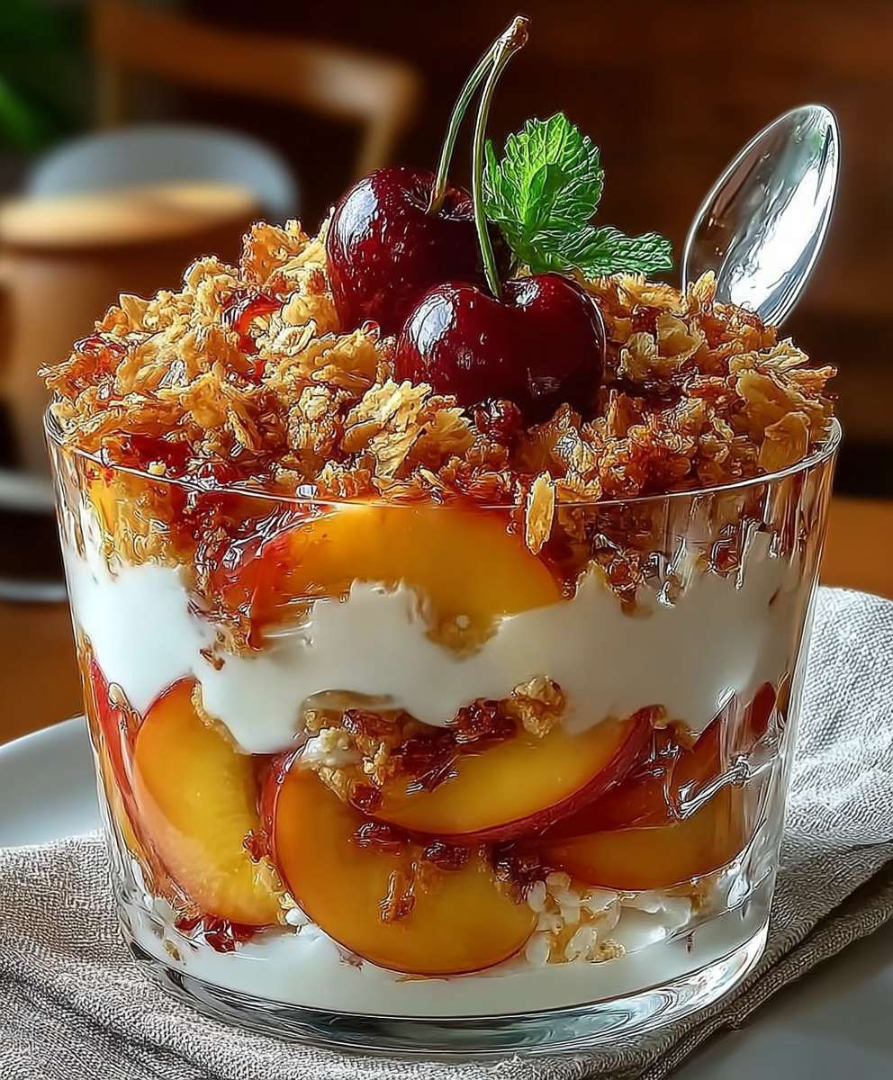 Peach Cobbler Cheesecake Salad