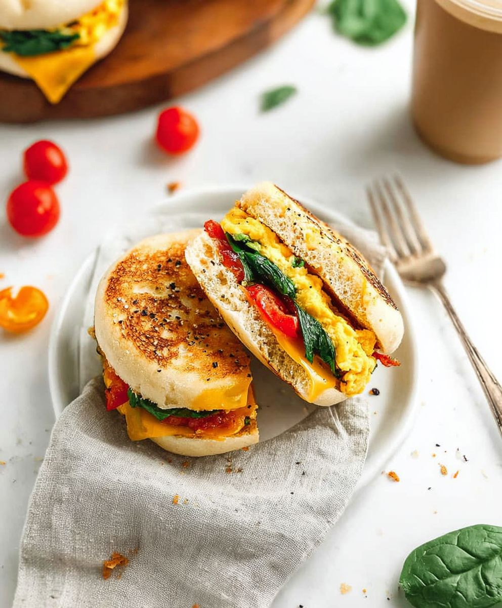 Healthy breakfast sandwich