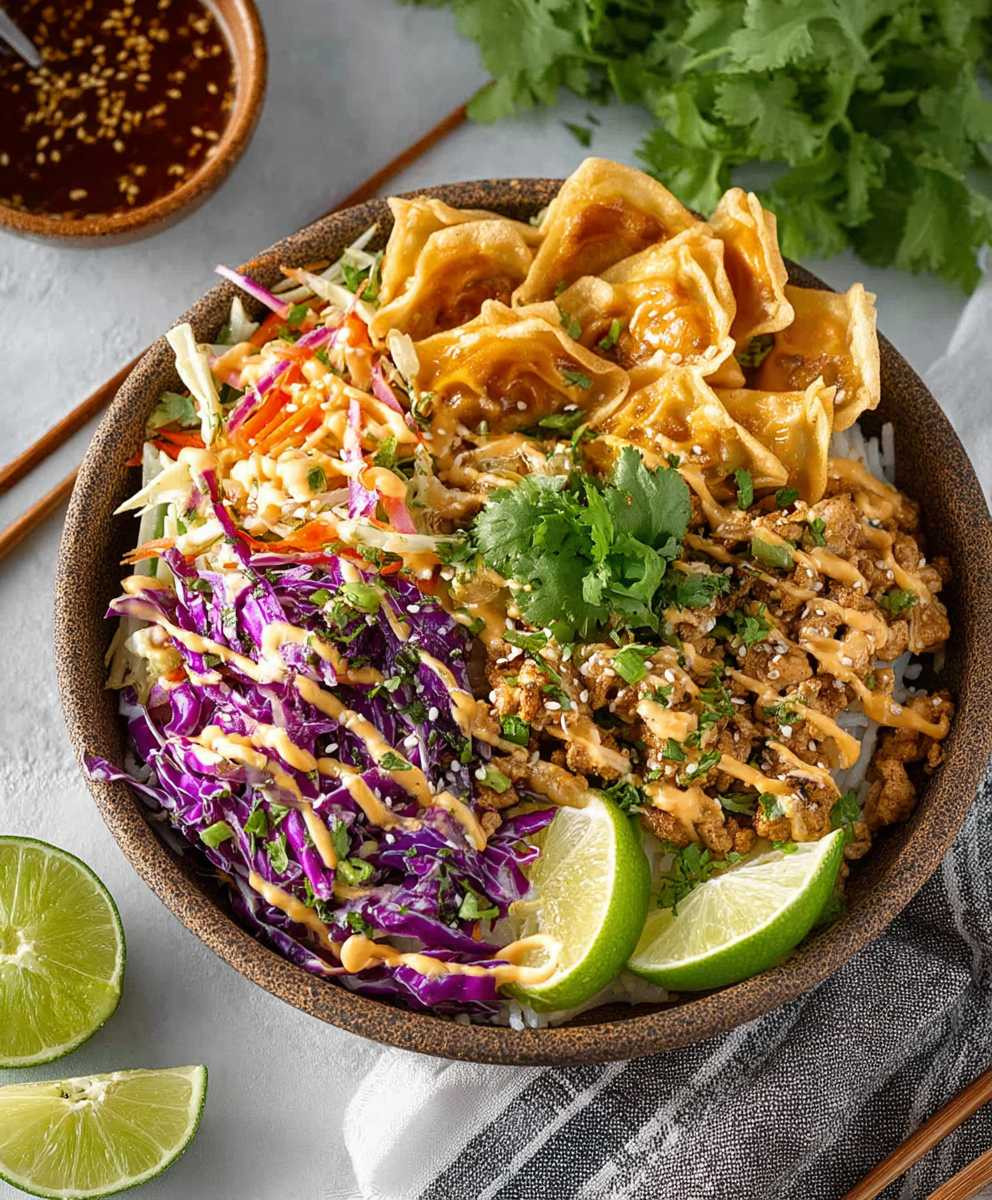 Chicken Wonton Taco Bowl
